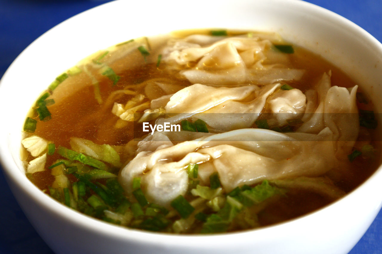 Close-up of soup in bowl