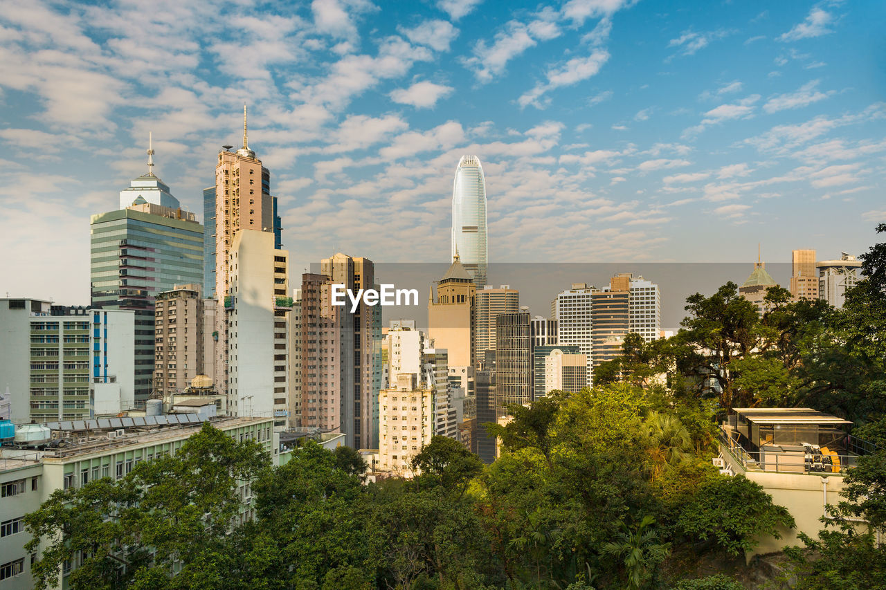 Skyline of central district, hong kong island, hong kong, china, asia