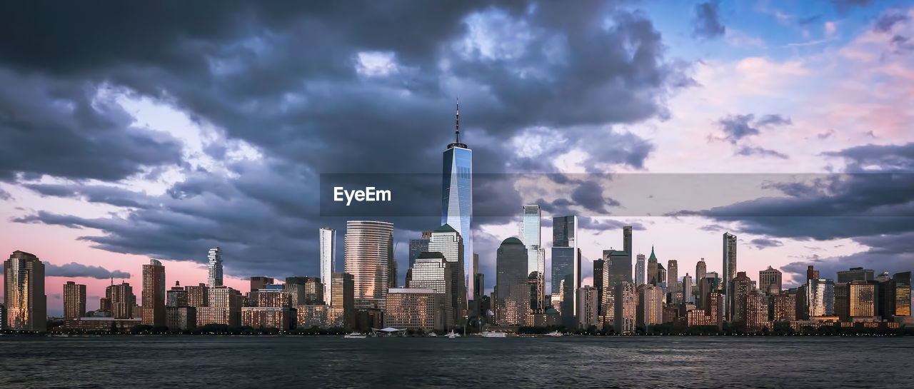 Modern buildings in city against sky.new york city, united states of america