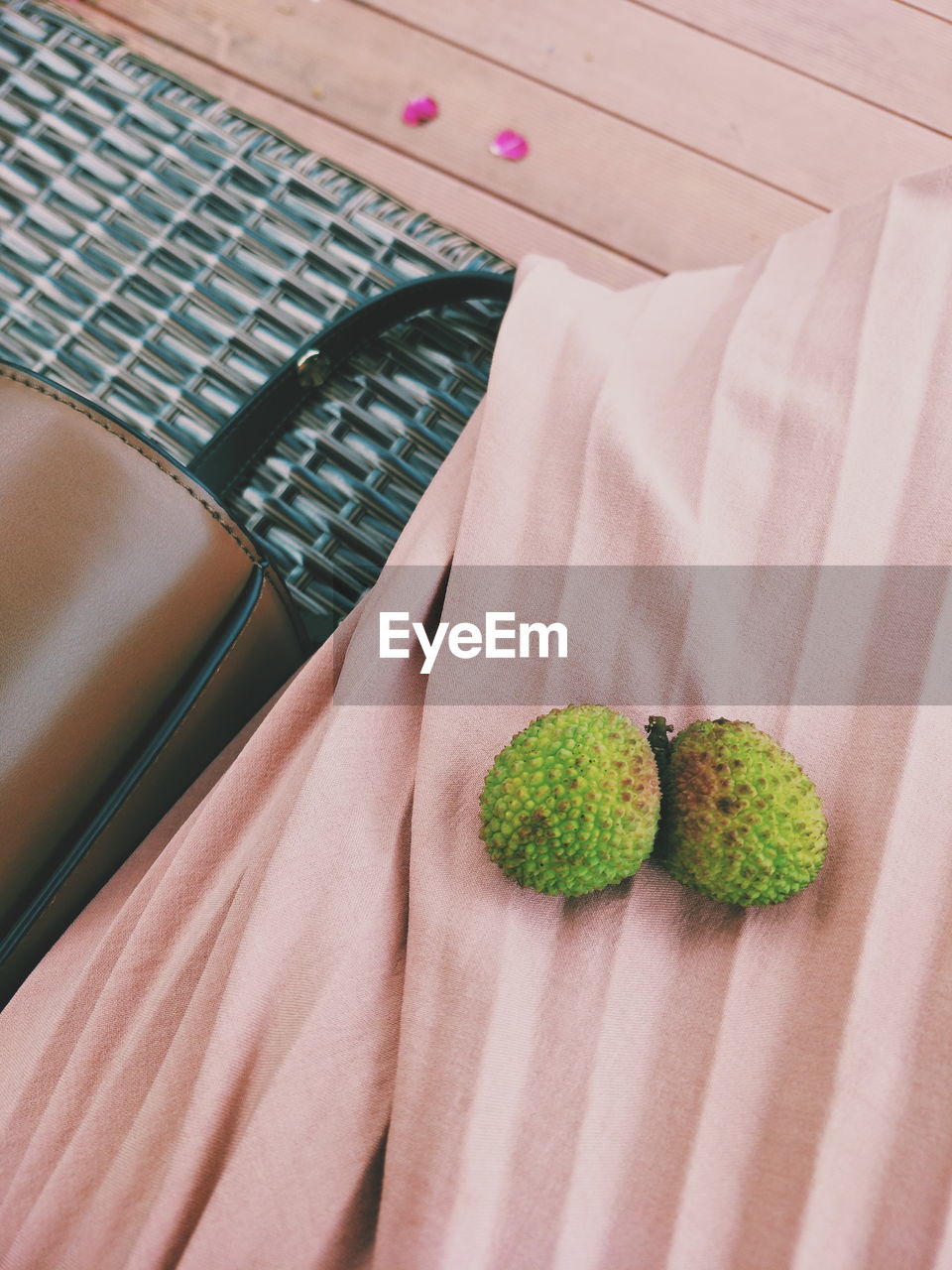 High angle view of fruits on table