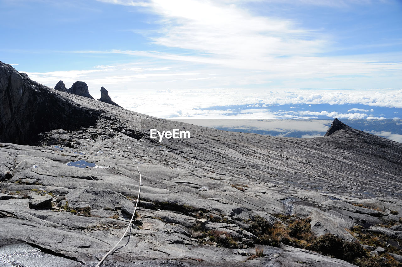 SCENIC VIEW OF SNOWCAPPED MOUNTAIN AGAINST SKY DURING WINTER