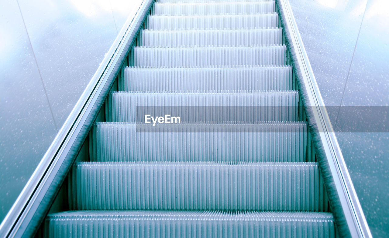 Low angle view of escalator