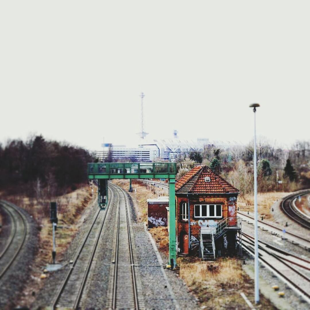 RAILROAD TRACK AGAINST SKY