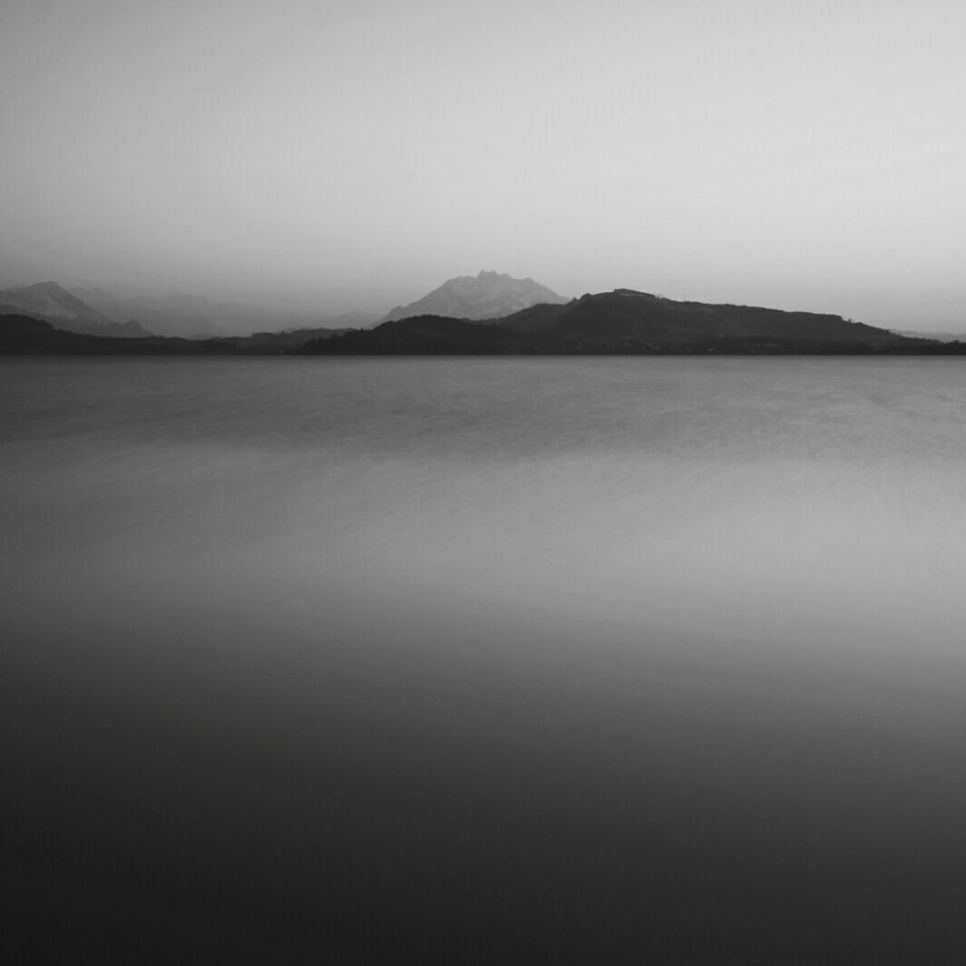 View of calm sea against clear sky