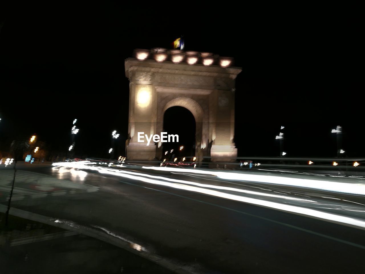 ILLUMINATED BUILDING AT NIGHT