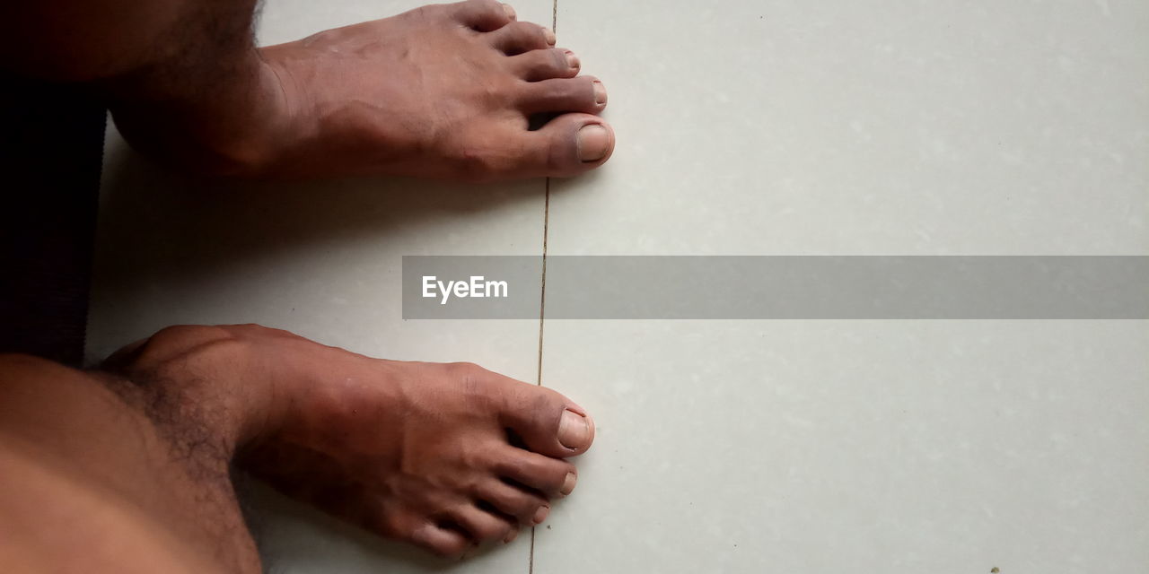 Cropped hand of person holding book against wall