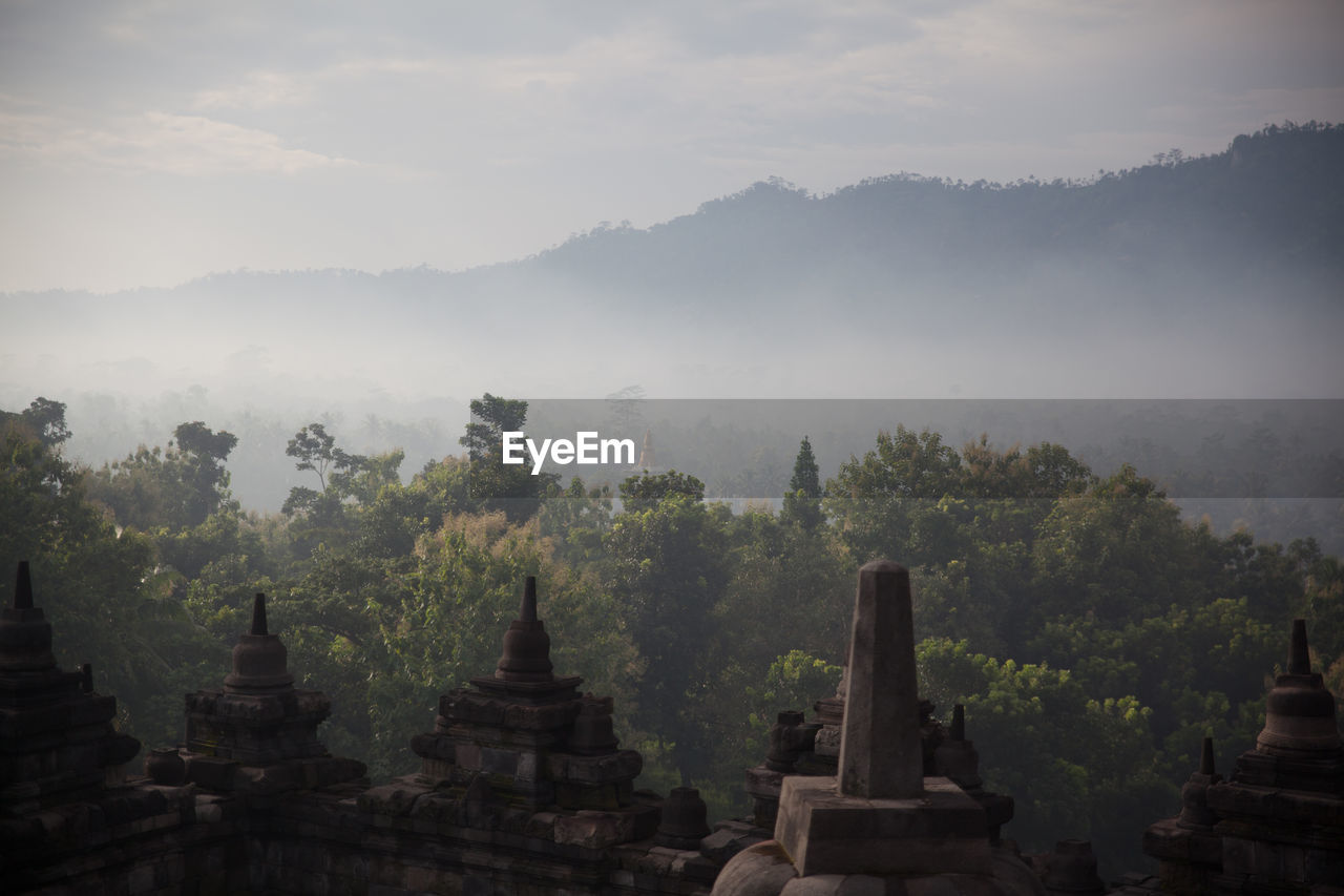 Stupas of a buddhist temple