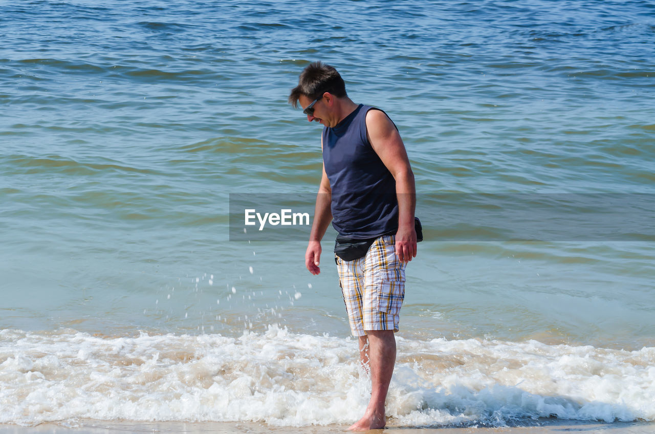 Man standing at beach