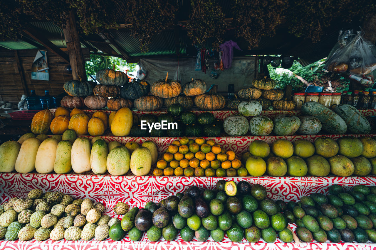 FRUITS FOR SALE IN MARKET STALL