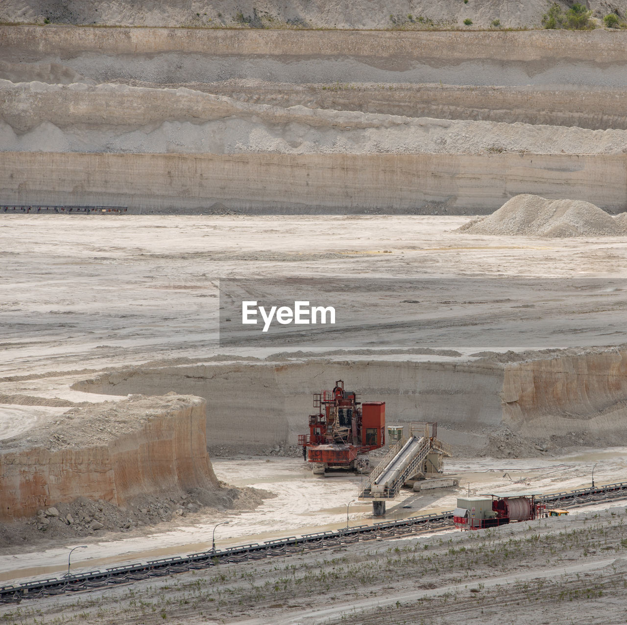 Limestone mining from a limestone quarry and a chalk pit