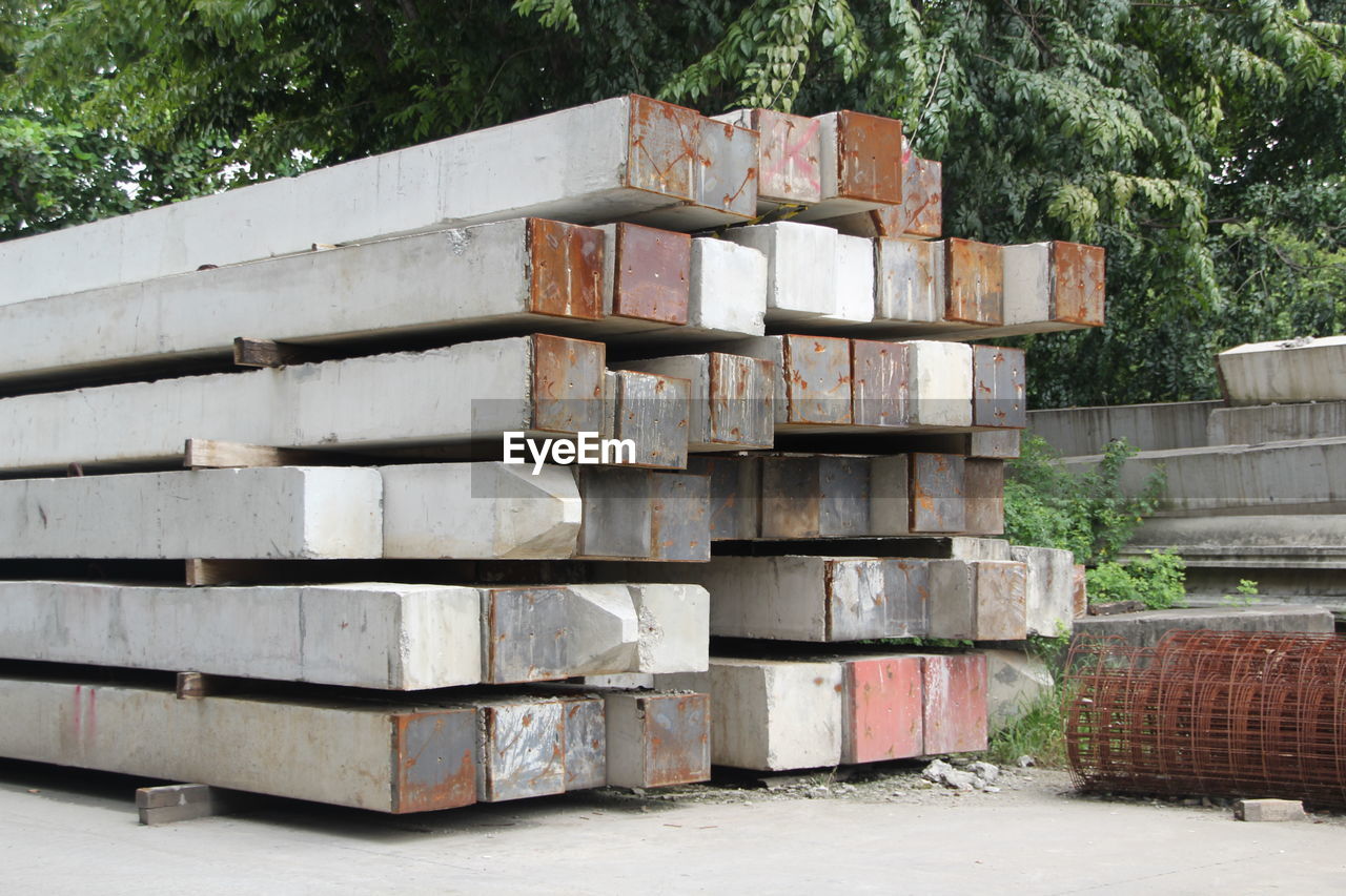 Pile of unused concrete