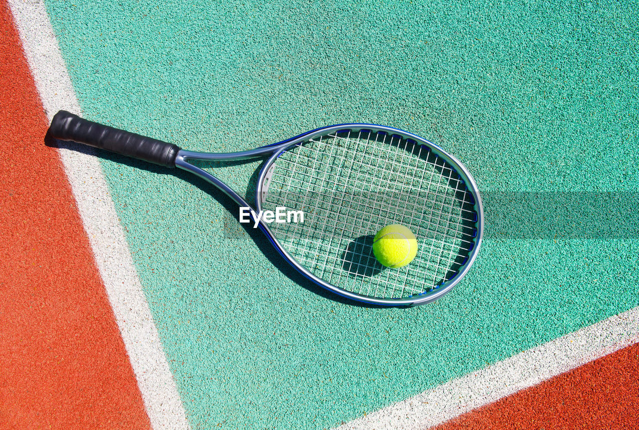 High angle view of ball on table