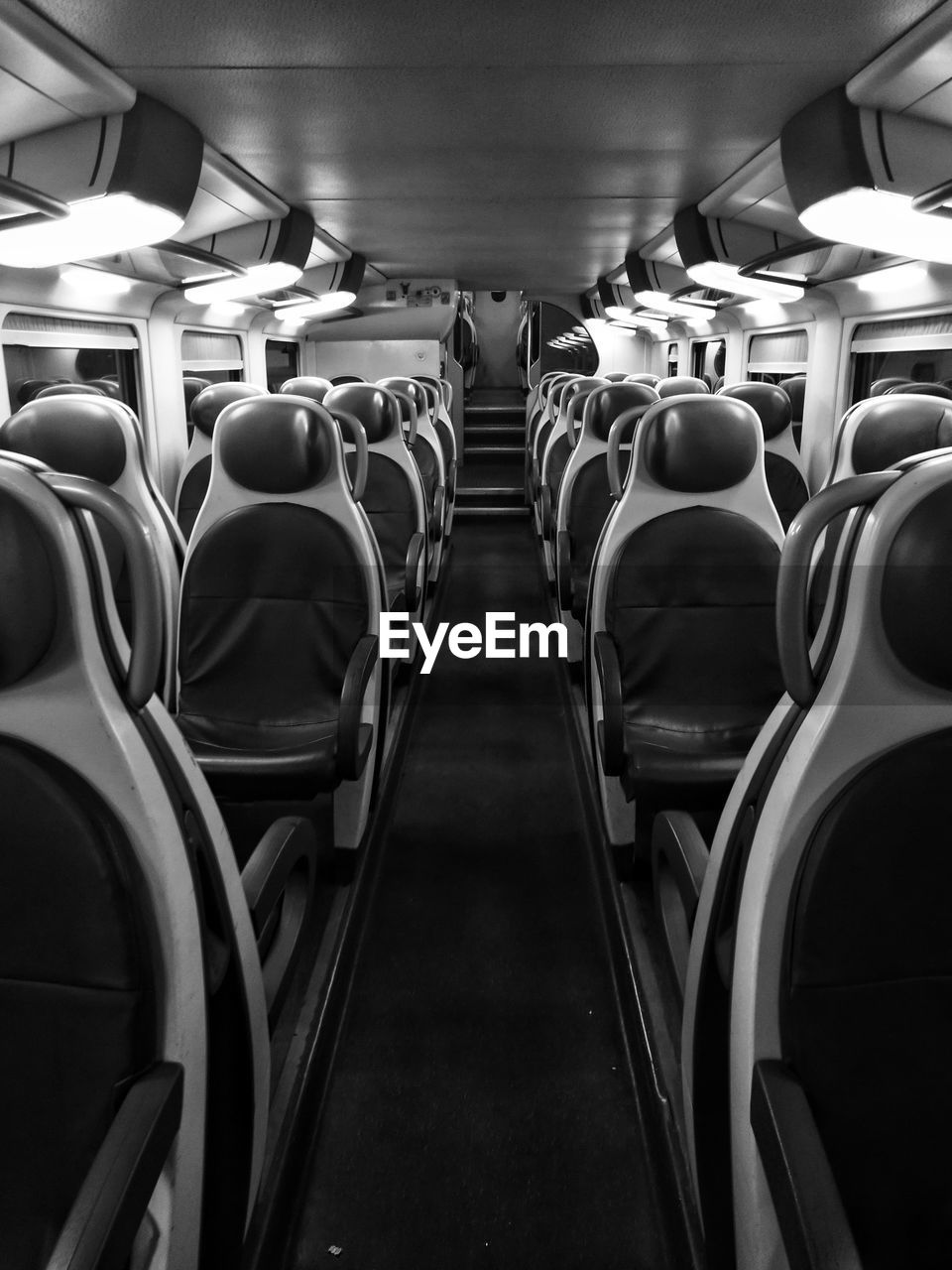 Empty seats in train