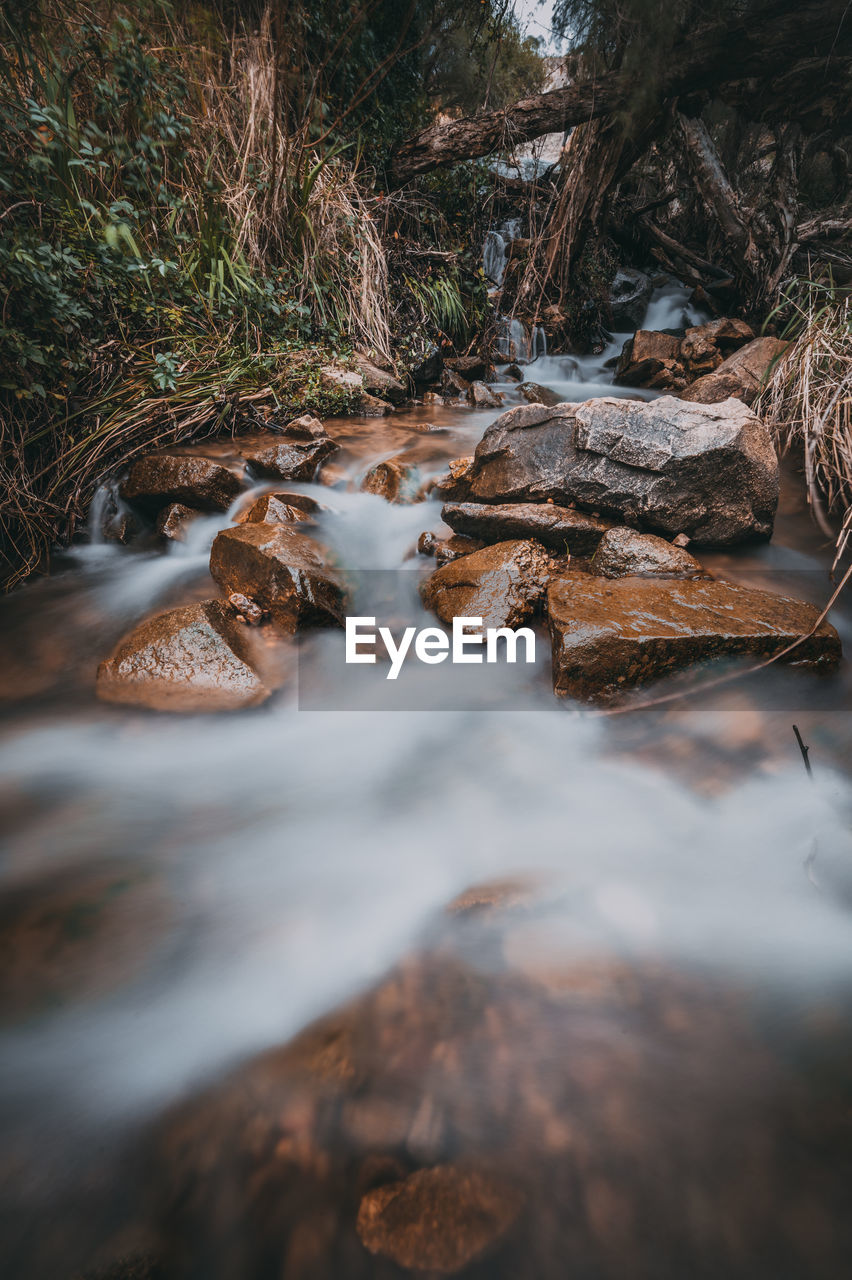 SURFACE LEVEL OF WATER FLOWING IN STREAM