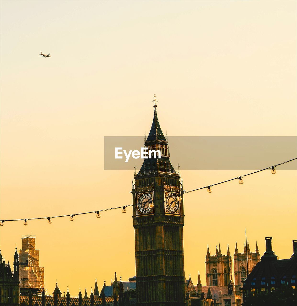 Big ben against sky during sunset