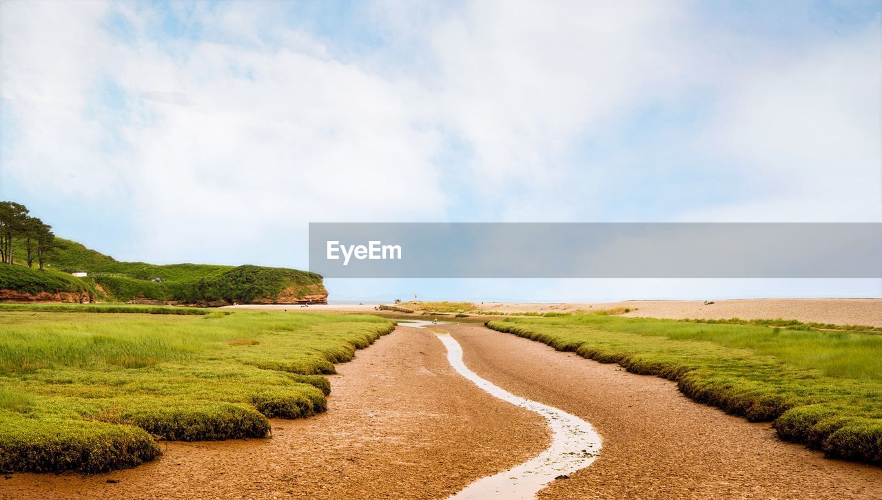 River otter estuary at budleigh salterton devon uk