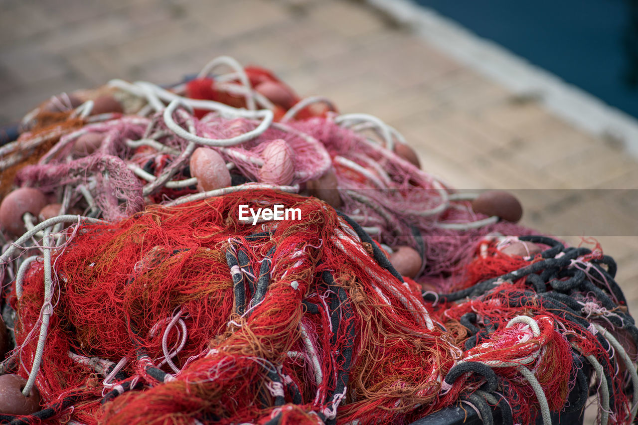 Close-up of fishing net 