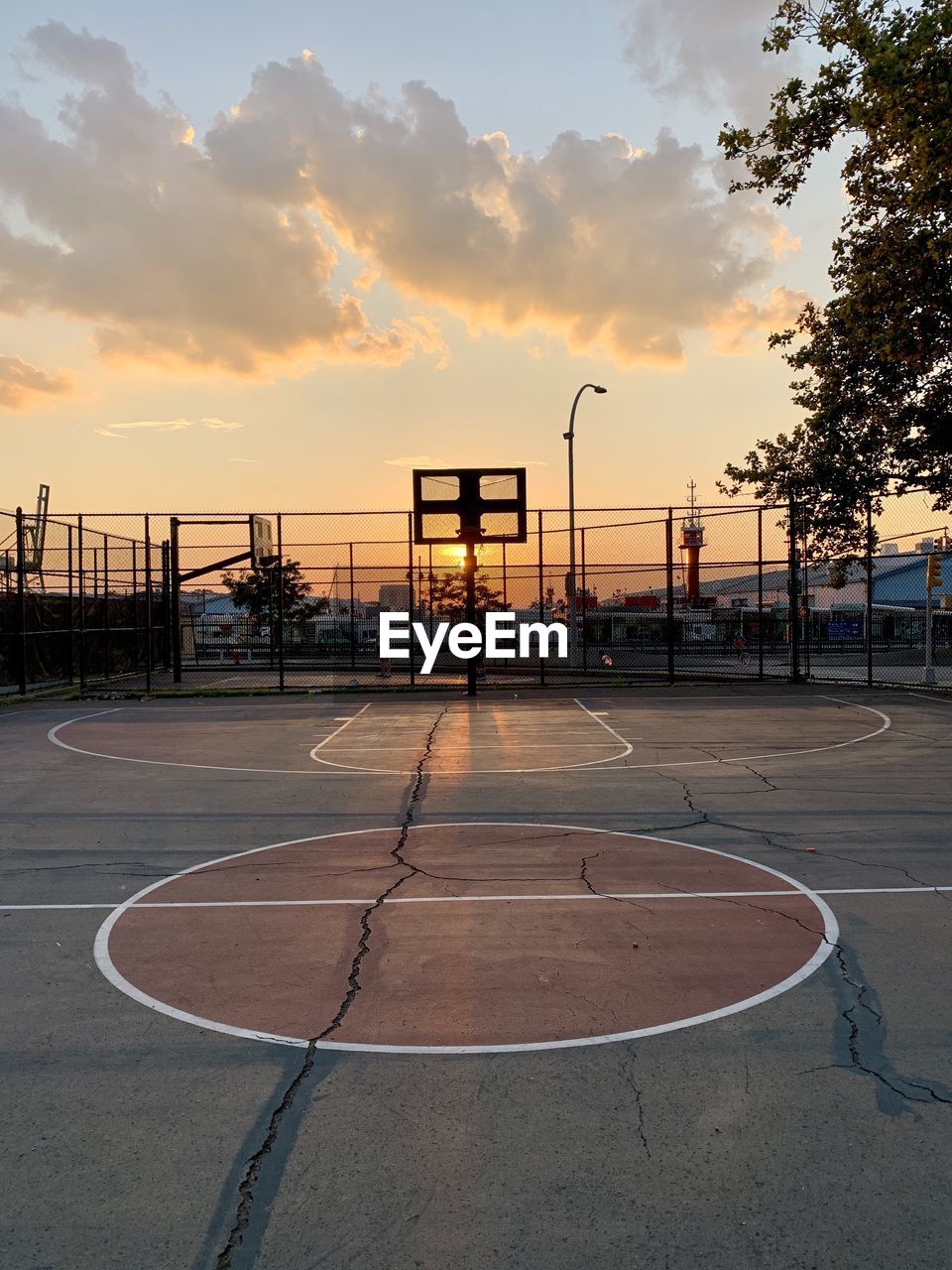 Sunset basketball field 