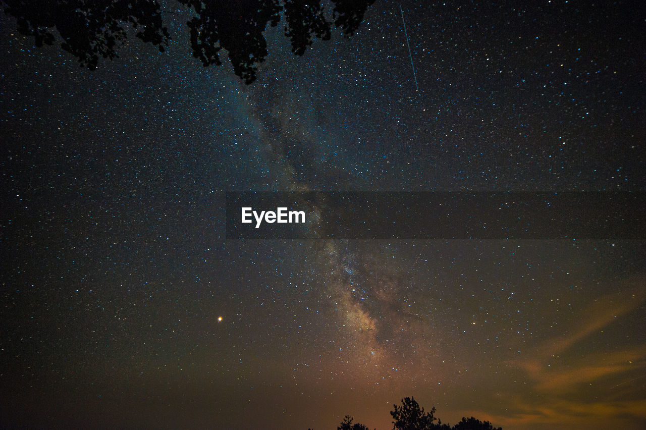 Night sky with milky way, italy.