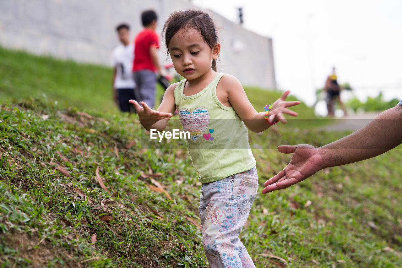 Cute girl at park