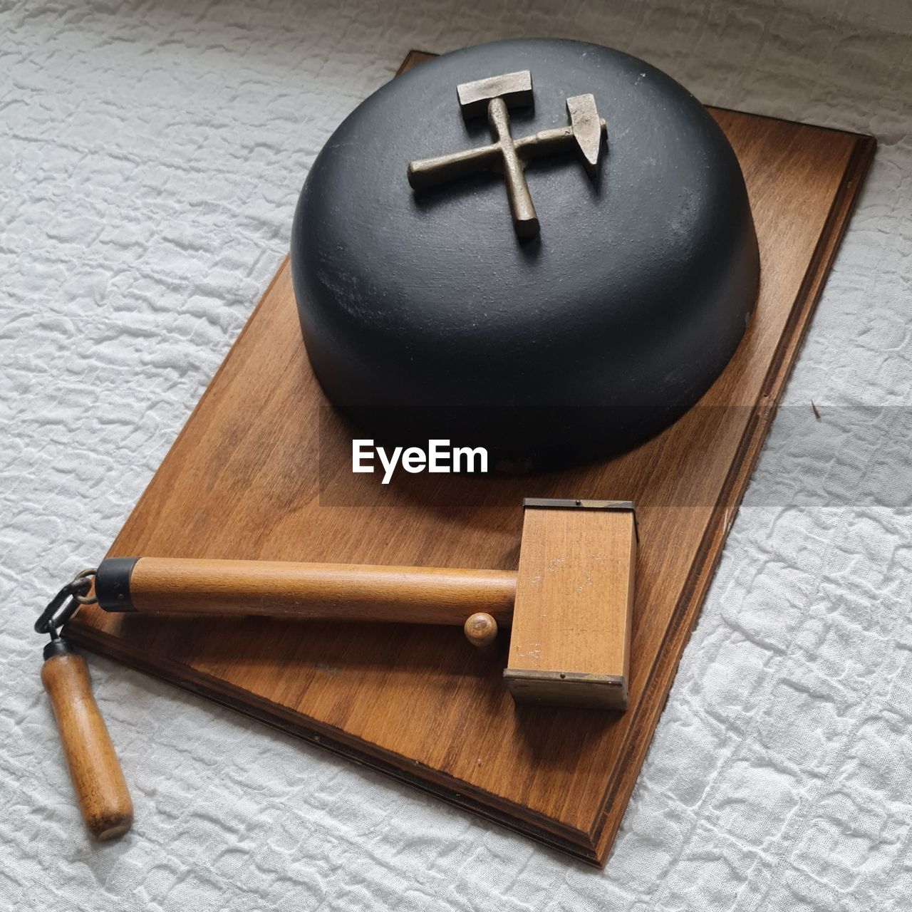 high angle view of wooden table