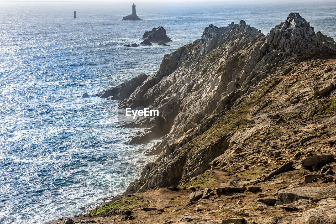 Rock formation by sea