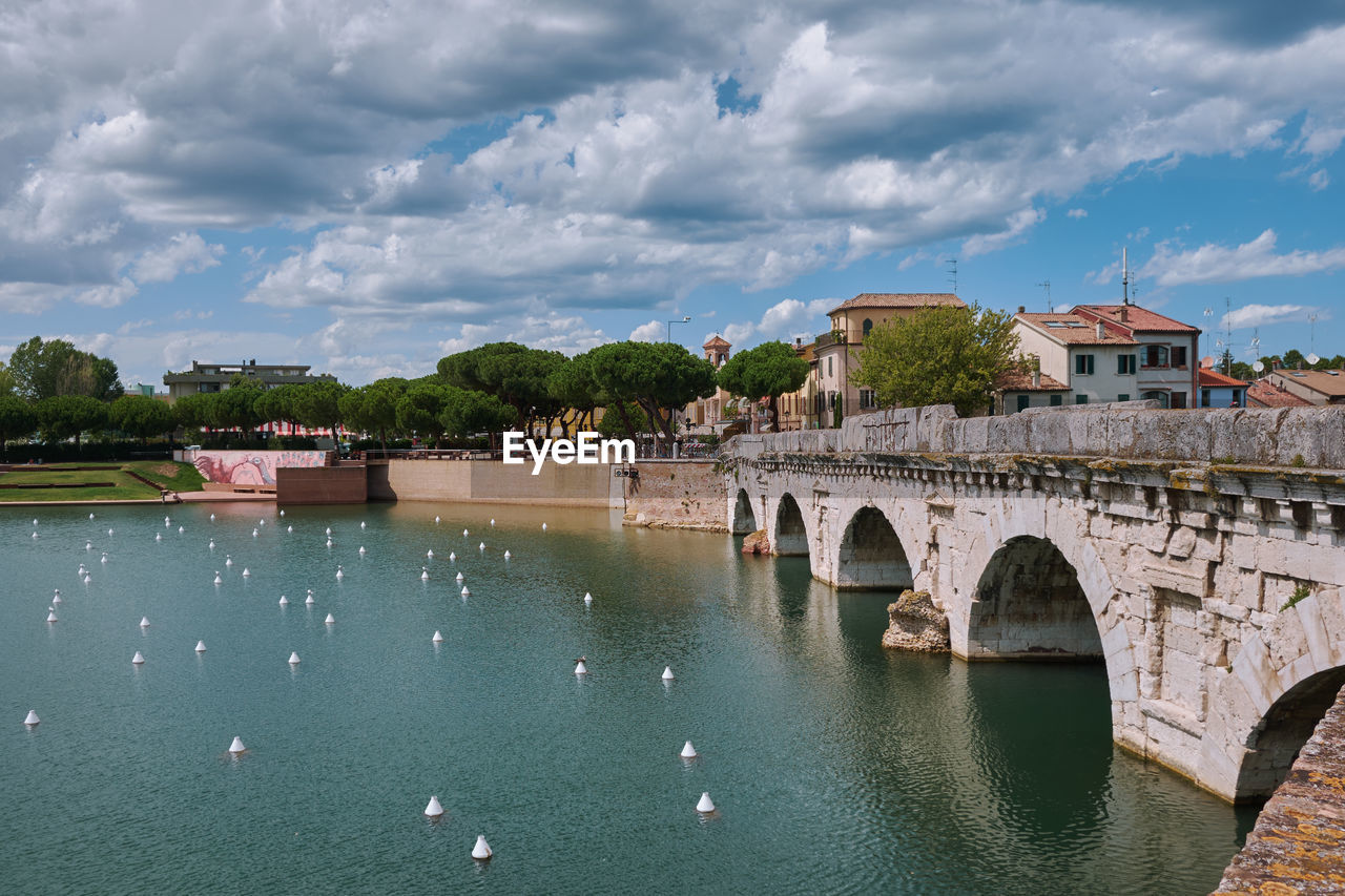 Bridge over river against sky. ravenna, emilia-romagna, italy