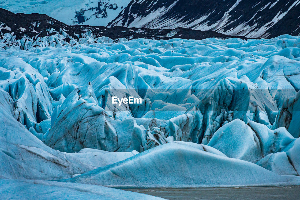 high angle view of snow covered mountain