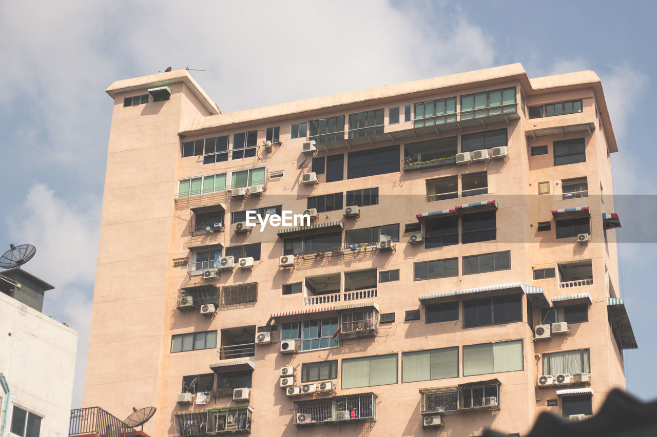 Low angle view of buildings against sky