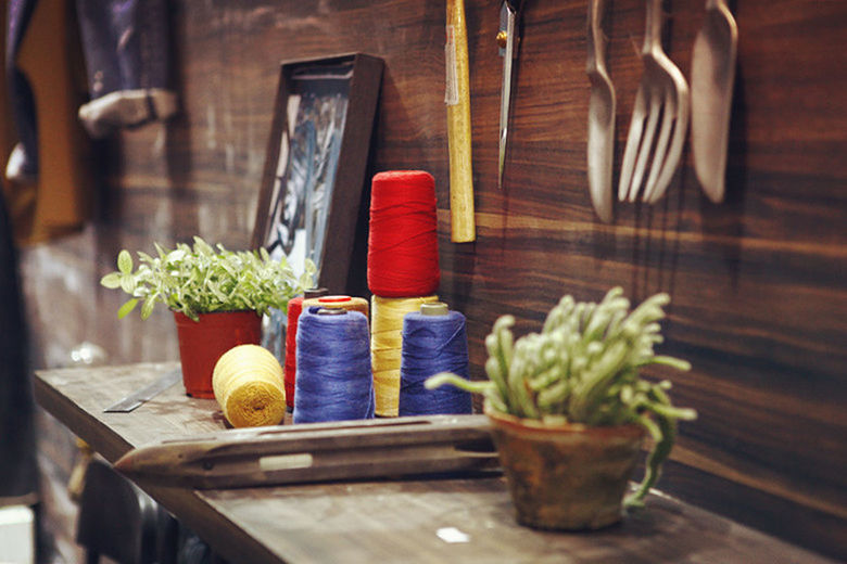 FOOD ON WOODEN TABLE