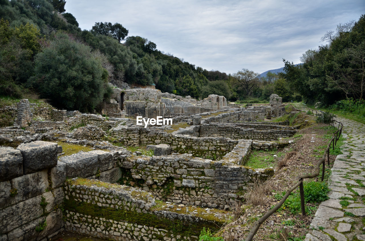 HIGH ANGLE VIEW OF RUINS