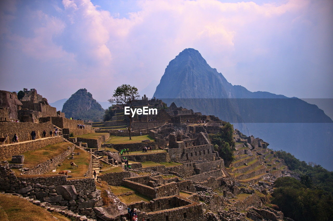 View from above on machu picchu