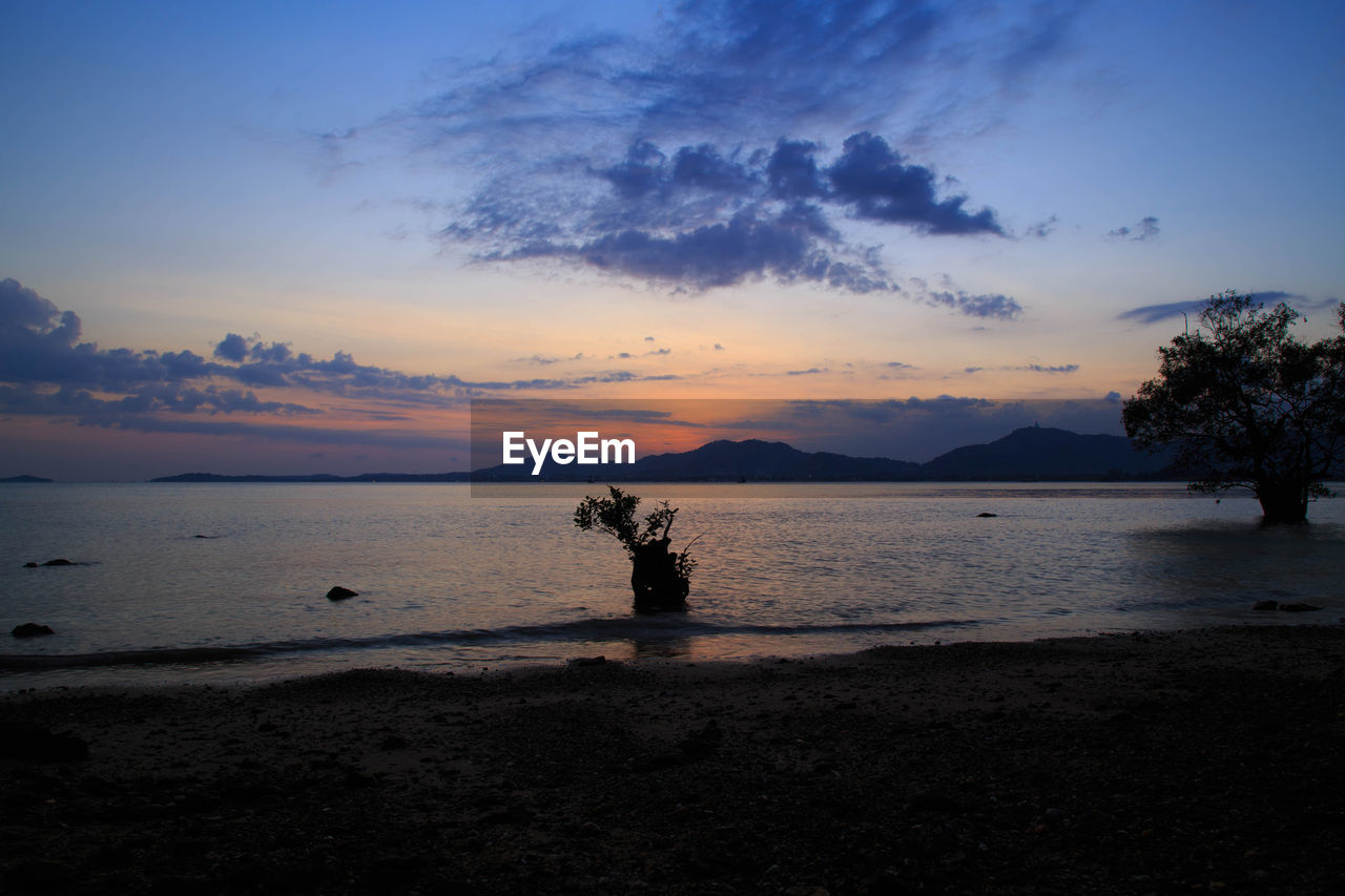 SCENIC VIEW OF SEA DURING SUNSET