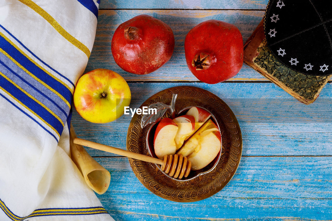 HIGH ANGLE VIEW OF FRUITS IN BOWL