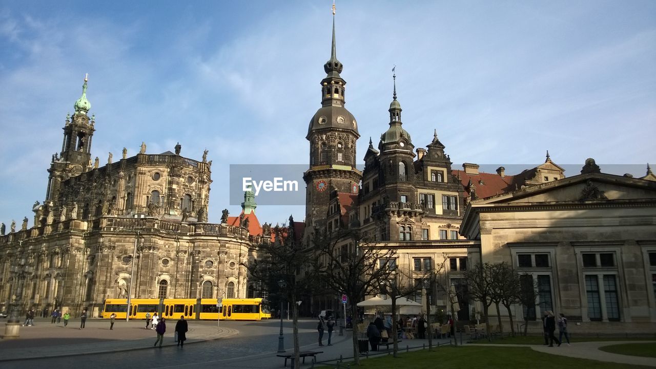 Dresden cathedral against sky in city
