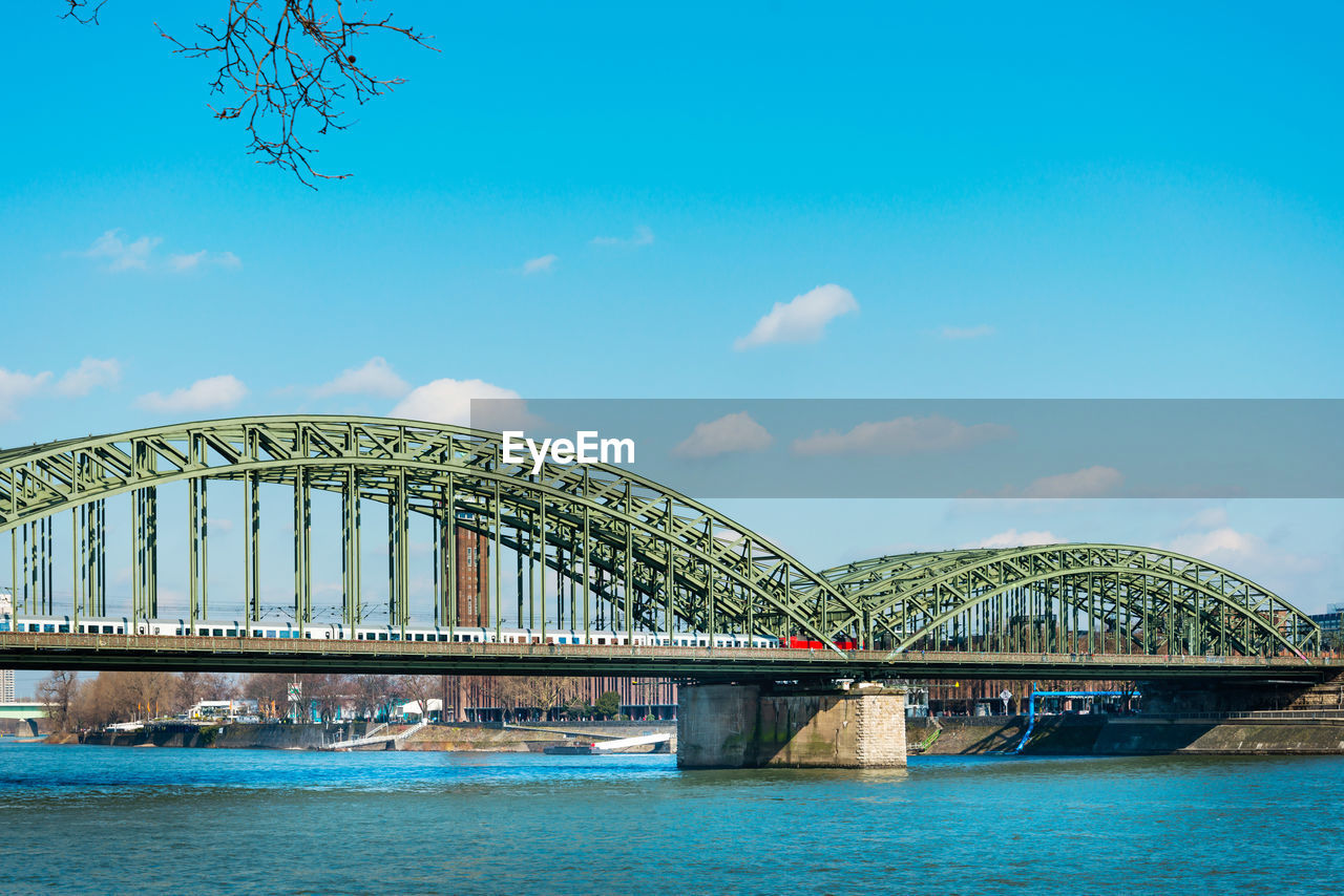 Hohenzollern bridge over rhine river in city