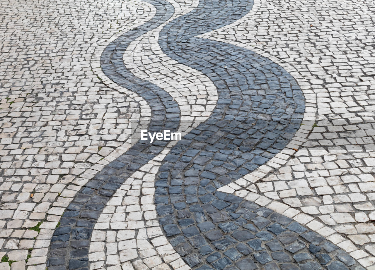 Full frame shot of cobbled street