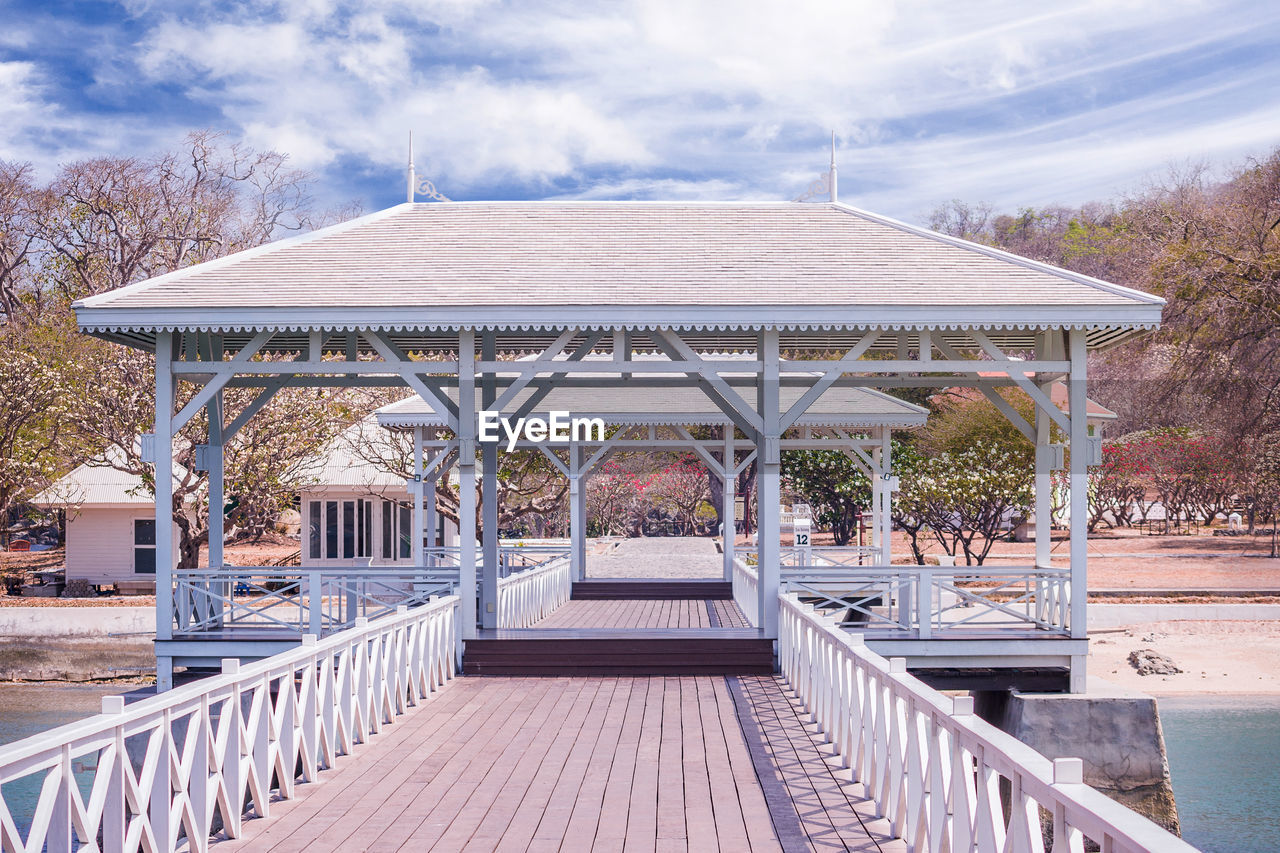 Built structure with trees in background