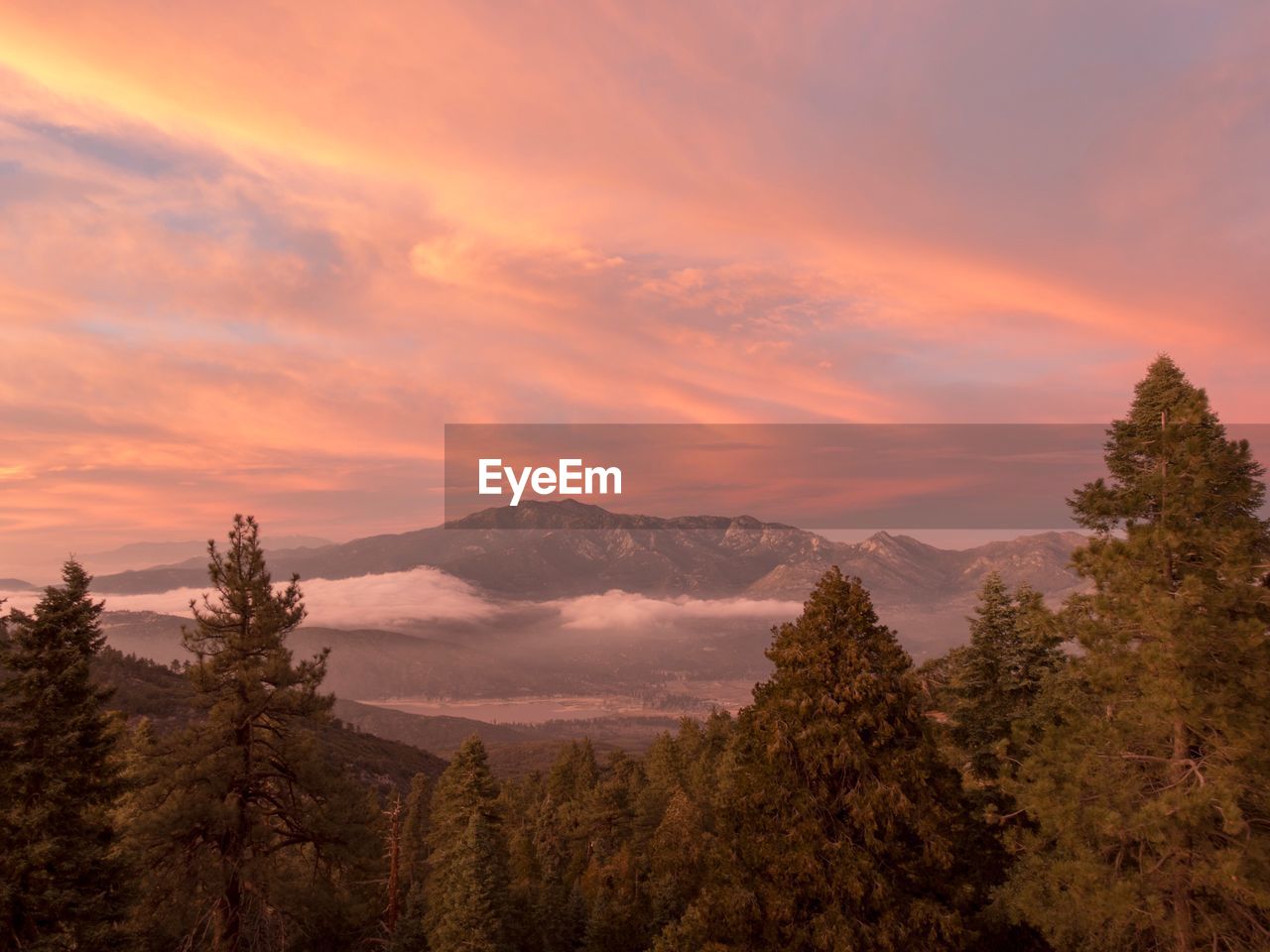 Scenic view of landscape against sky during sunset