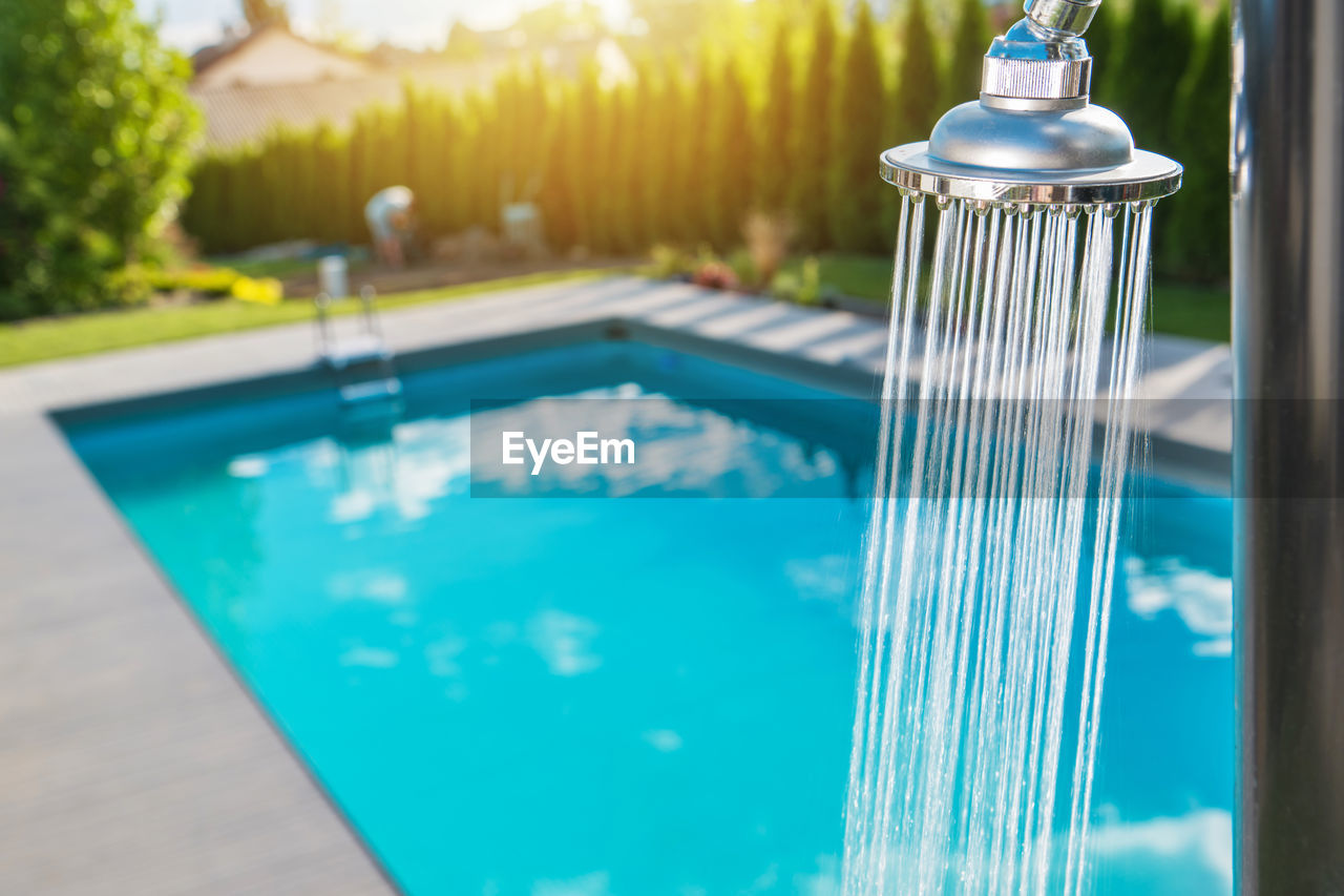 close-up of water in swimming pool