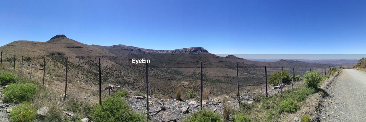 SCENIC VIEW OF LANDSCAPE AGAINST CLEAR BLUE SKY