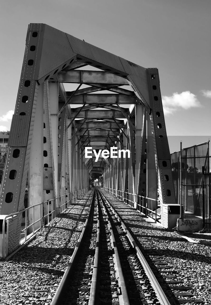 Railway bridge against sky