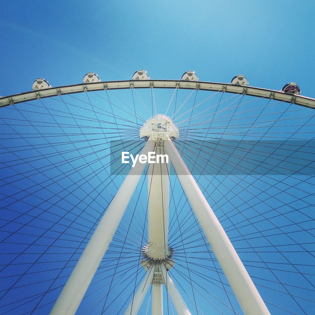 LOW ANGLE VIEW OF METAL STRUCTURE AGAINST SKY