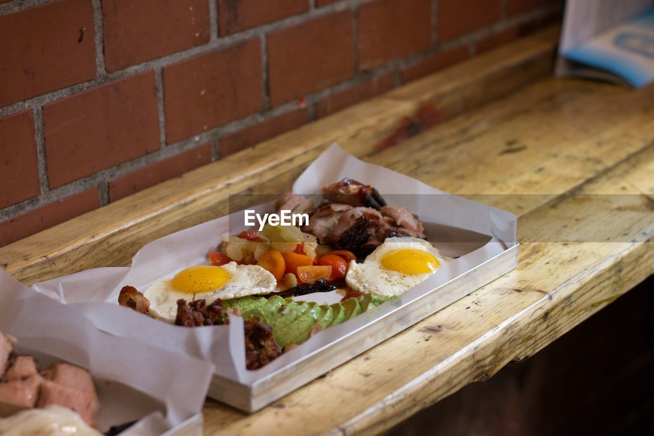 Close-up of served food