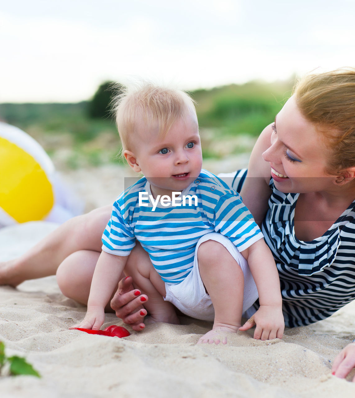 Cute boy playing outdoors