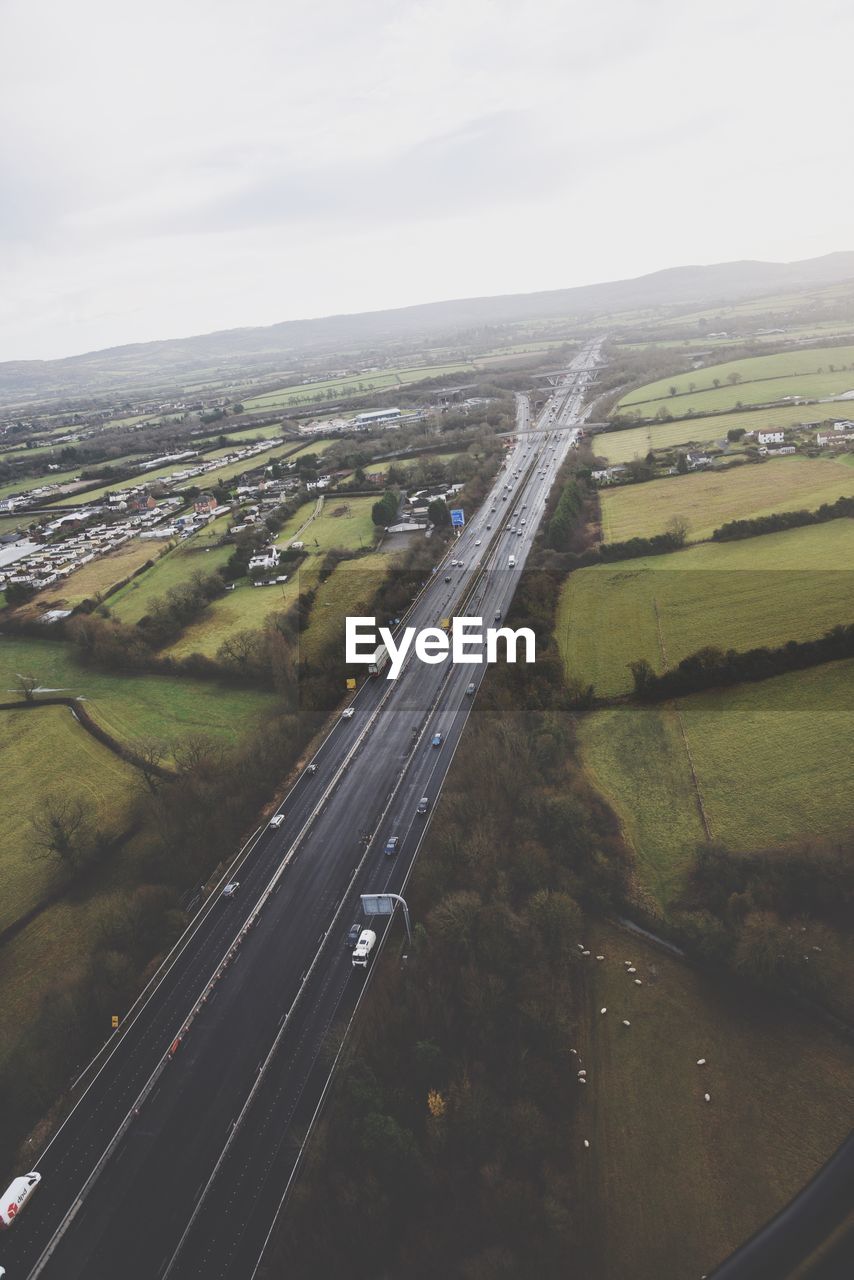 AERIAL VIEW OF ROAD AGAINST LANDSCAPE