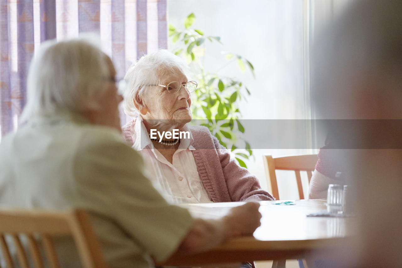 Senior people in care home