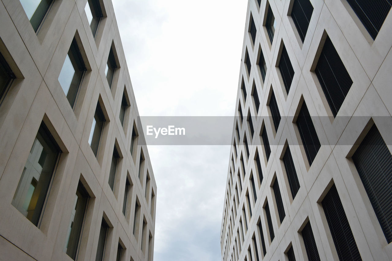 Low angle view of buildings against sky