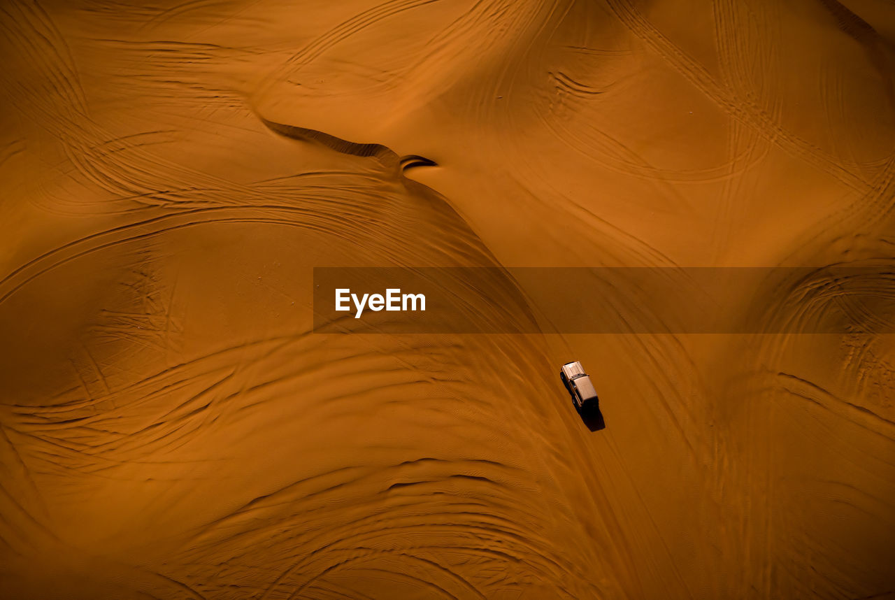 High angle view of a desert