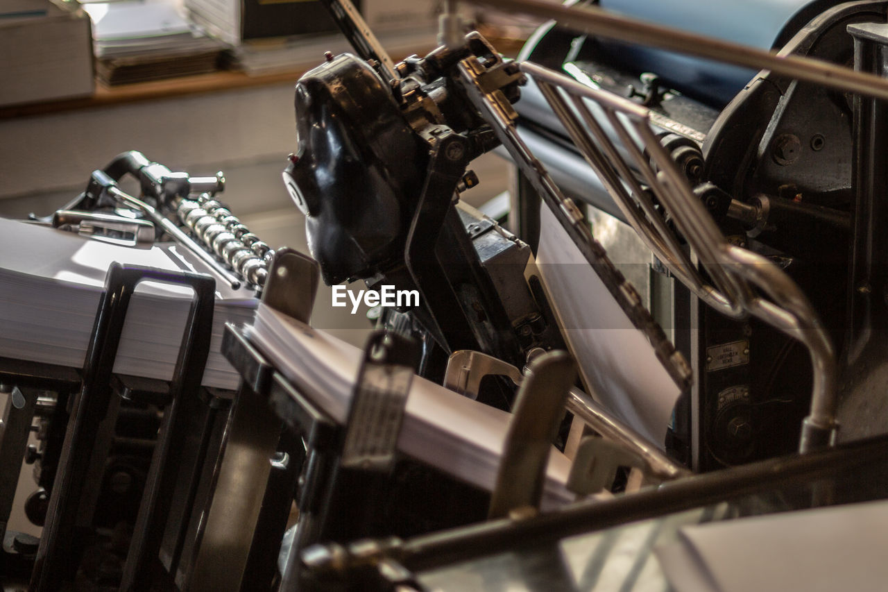 Close-up of machine part